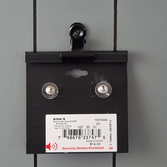 Rose Gold Circle Earrings with Crystal Accents, Metal Studs, Classic Style - Picture 6 of 9